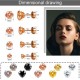 10 Pairs Stainless CZ Stud Earrings For Women Men Tragus Helix Round Heart Cubic Zirconia Flat Back Screw Back 20G Ear Piercing Set 2MM-5MM